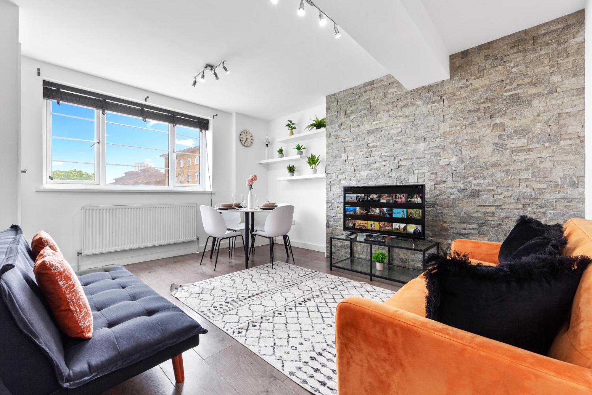 Central London Two Bedroom Serviced Apartment - Nine Elms Luxury Stay - Vauxhall & Westminster ภายนอก รูปภาพ